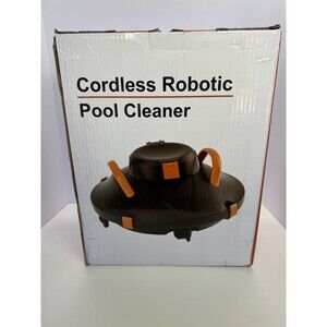 cordless robotic pool vacuum, easy to use, 800 sq ft coverage, pool floor